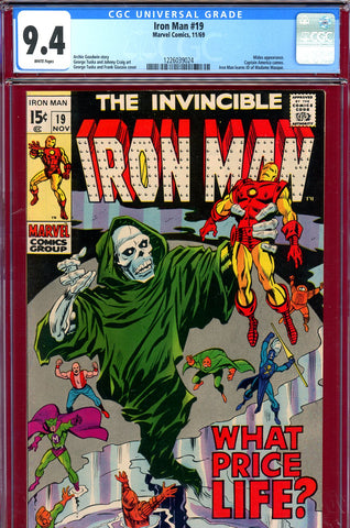 Iron Man #019 CGC graded 9.4 - yellow "O" variant - third highest graded - SOLD!