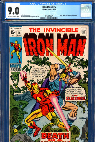 Iron Man #026 CGC graded 9.0 - Solar Sword and Collector appearance - SOLD!