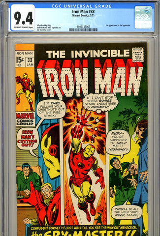 Iron Man #33 CGC 9.4 - first appearance of the Spymaster - SOLD!