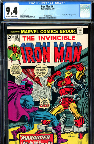 Iron Man #061 CGC graded 9.4 - Masked Marauder c/s - SOLD!