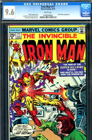 Iron Man #077 CGC graded 9.6 - Mad Thinker cover/story - SOLD!