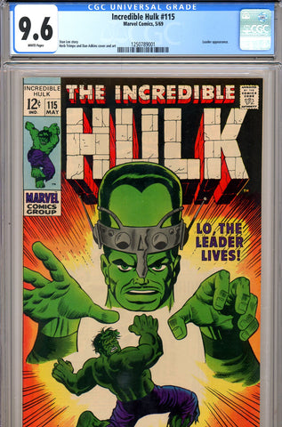 Incredible Hulk #115 CGC graded 9.6  Leader cover/story - SOLD!