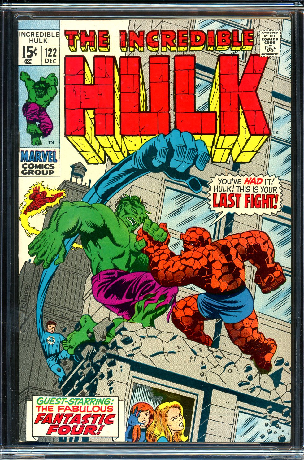 Cedar Chest Comics - Incredible Hulk #122 CGC graded 8.0 - Hulk vs. Thing battle
