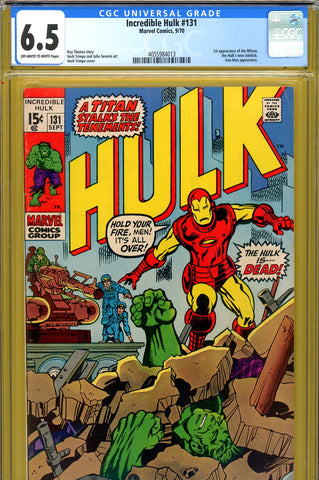 Incredible Hulk #131 CGC graded 6.5 - first appearance of Jim Wilson - SOLD!