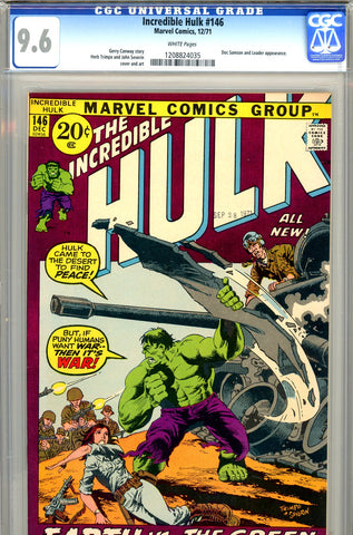 Incredible Hulk #146 CGC graded 9.6  Sampson/Leader-s - SOLD!
