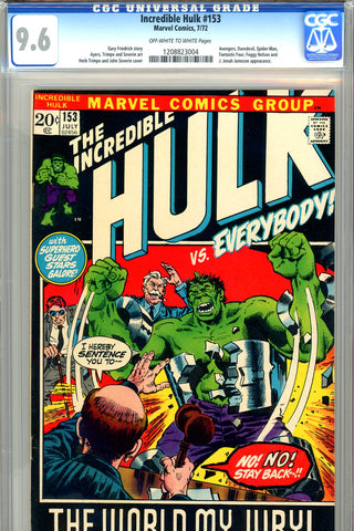 Incredible Hulk #153 CGC graded 9.6  stars abound - SOLD!