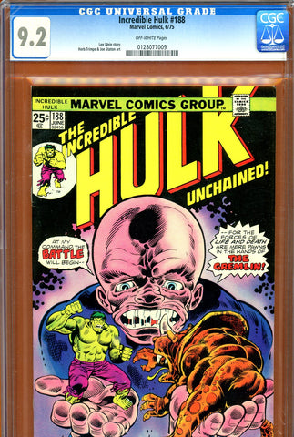 Incredible Hulk #188 CGC graded 9.2  Gremlin cover and story - SOLD!