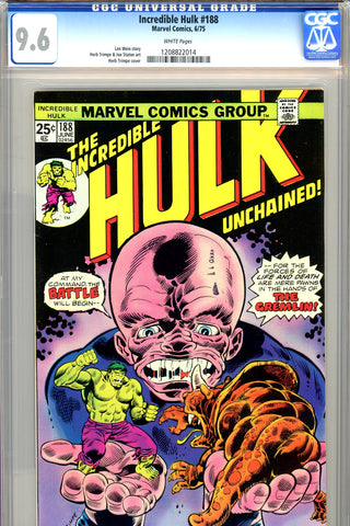 Incredible Hulk #188 CGC graded 9.6  Gremlin cover/story - SOLD!
