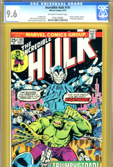 Incredible Hulk #191 CGC graded 9.6 second highest graded