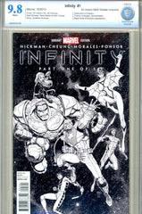 Infinity #1 CBCS graded 9.8 - Art Adams B&W (sketch)