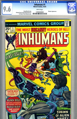 Inhumans #01   CGC  graded 9.6 - white pages - SOLD!
