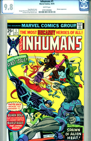 Inhumans #1 CGC graded 9.8 - HIGHEST GRADED  SOLD!