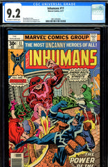 Inhumans #11 CGC graded 9.2 - Pollard & Milgrom cover Pollard & Mooney art