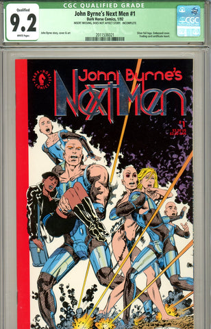 John Byrne's Next Men #1 CGC graded 9.2 qualified grade - SOLD!