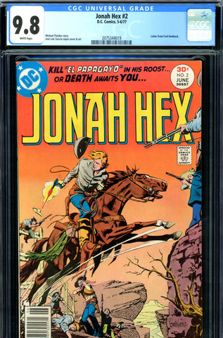 Jonah Hex #02 CGC graded 9.8 - HIGHEST GRADED - white page SOLD!