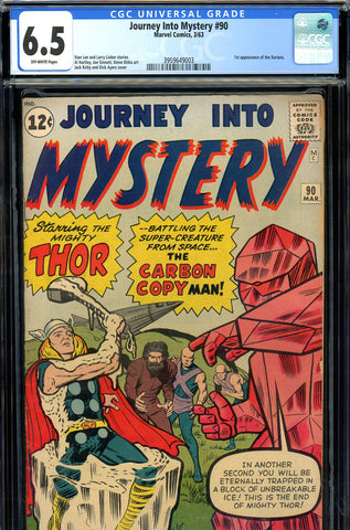 Journey Into Mystery #090 CGC graded 6.5 fifth appearance of Odin