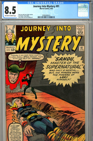 Journey Into Mystery #091 CGC graded 8.5  SCARCE IN GRADE - SOLD!
