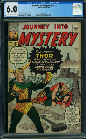 Journey into Mystery #092 CGC graded 6.0  Loki cover - SOLD!