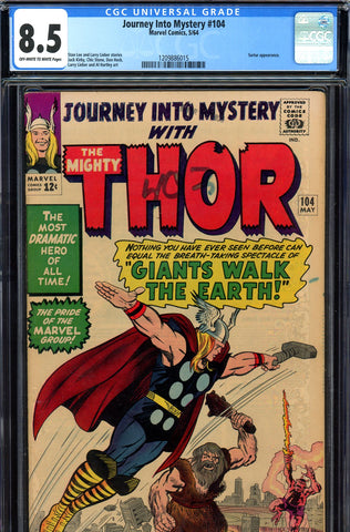 Journey Into Mystery #104 CGC graded 8.5  Surtur c/s - SOLD!