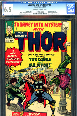Journey Into Mystery #105 CGC graded 6.5  vs. Cobra/Mr. Hyde - SOLD!