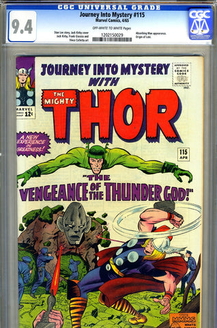 Journey into Mystery #115  CGC graded 9.4 - origin of Loki - SOLD!