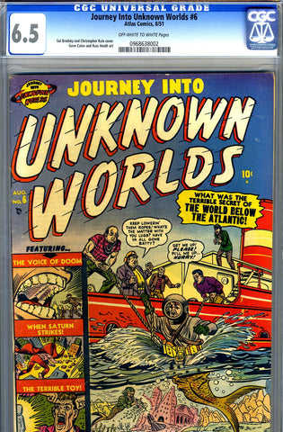 Journey into Unknown Worlds #6   CGC graded 6.5 - SOLD!