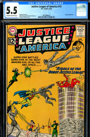 Justice League of America #13 CGC graded 5.5 - Speedy appearance - SOLD!