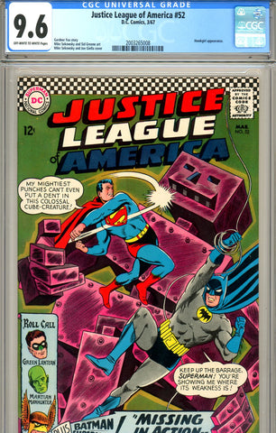 Justice League of America #52 CGC graded 9.6 SOLD!
