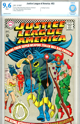 Justice League of America #53 CBCS graded 9.6 white pages SOLD!