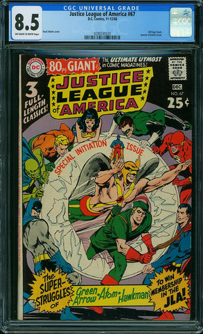 Justice League of America #67  CGC graded 8.5 - Adams-c  SOLD!