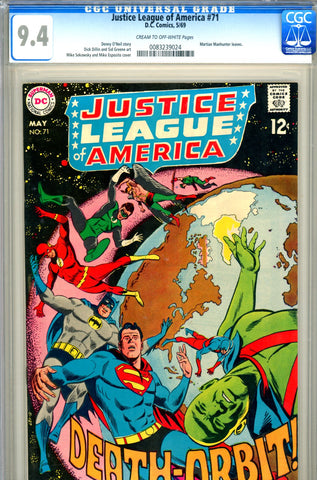 Justice League of America #71 CGC graded 9.4 - SOLD!