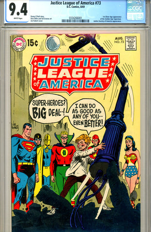 Justice League of America #73 CGC graded 9.4 WP SOLD!