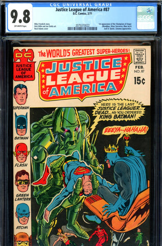 Justice League of America #87 CGC graded 9.8 - HIGHEST GRADED