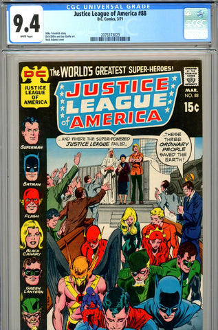 Justice League of America #88 CGC graded 9.4 - Neal Adams cover - SOLD!