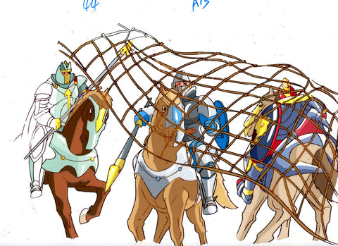 Original production cel -"King Arthur"- by Golden Films 276 LARGE