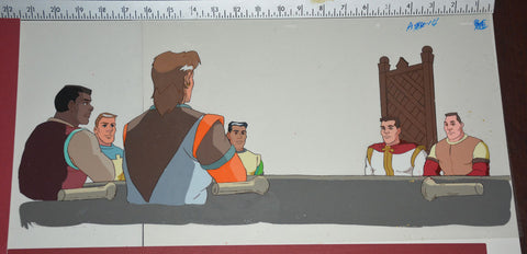 Original production cel -"King Arthur"- by Golden Films 290 SIZE 21.75" x 10.50"