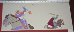 Original production cel -"King Arthur"- by Golden Films 293 SIZE 21.50" x 9"
