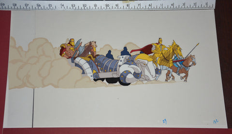 Original production cel -"King Arthur"- by Golden Films 296 SIZE 18" x 10.50"