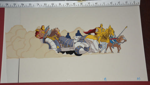 Original production cel -"King Arthur"- by Golden Films 297 SIZE 17.50" x 10.50"