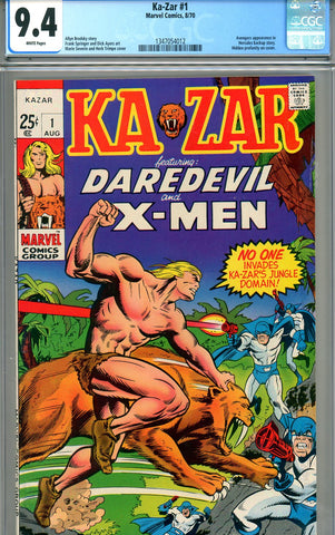Ka-Zar #01   CGC graded 9.4 - white pages SOLD!
