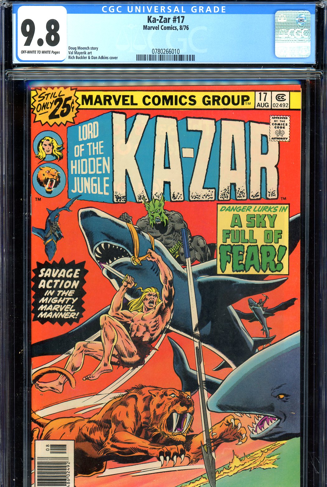 Cedar Chest Comics KaZar 17 CGC graded 9.8 HIGHEST GRADED 1st
