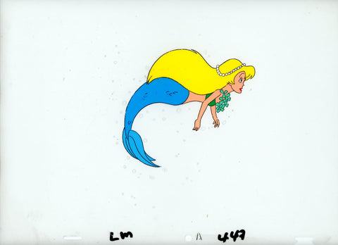 Original production cel -"Little Mermaid"- by Golden Films 101 LARGE