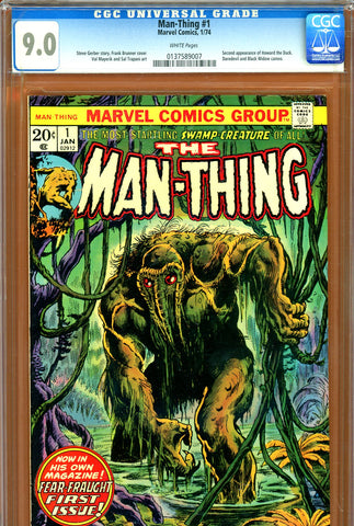 Man-Thing #01 CGC graded 9.0 - second appearance of Howard the Duck - SOLD!