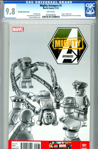 Mighty Avengers #1  CGC graded 9.8  Castellani Sketch - HG SOLD!