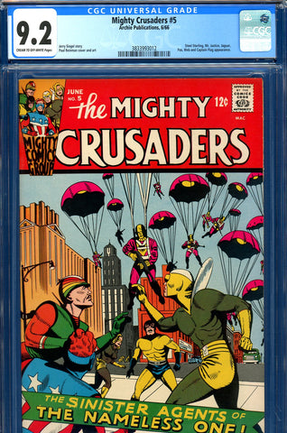 Mighty Crusaders #5 CGC graded 9.2  Siegel story - SOLD!