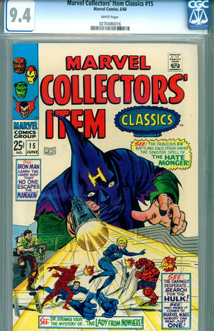 Marvel Collectors' Item Classics #15  CGC graded 9.4 WP SOLD!