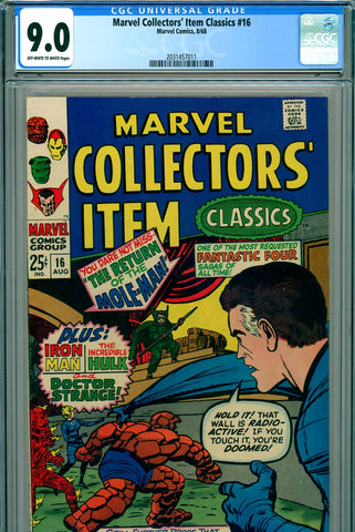 Marvel Collectors' Item Classics #16 CGC graded 9.0 - SOLD!