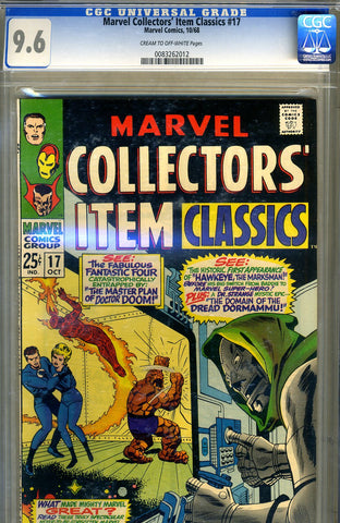 Marvel Collectors' Item Classics #17   CGC graded 9.6 - SOLD
