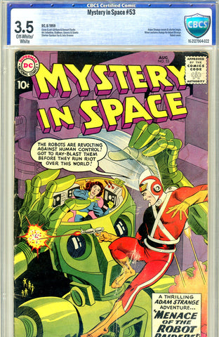 Mystery In Space #53  CBCS graded 3.5 Adam Strange begins - SOLD!