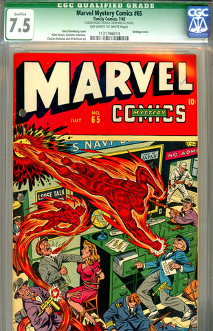 Marvel Mystery Comics #65   CGC graded 7.5 SOLD!